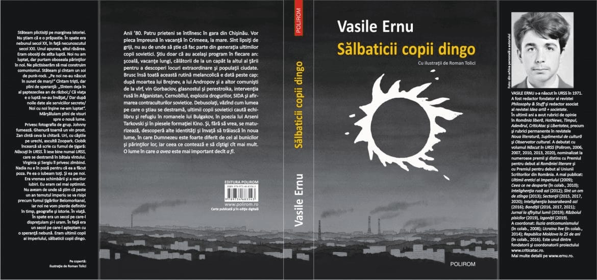 Fragment de ziar cu text despre limba română