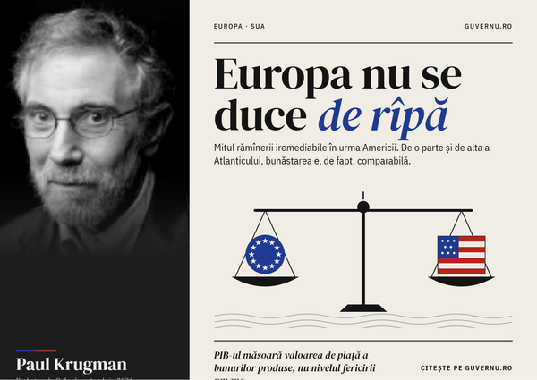 Europa nu se duce de râpă - Economistul Paul Krugman în prelegerea sa de la Oxford analizează mitul prăbușirii Europei